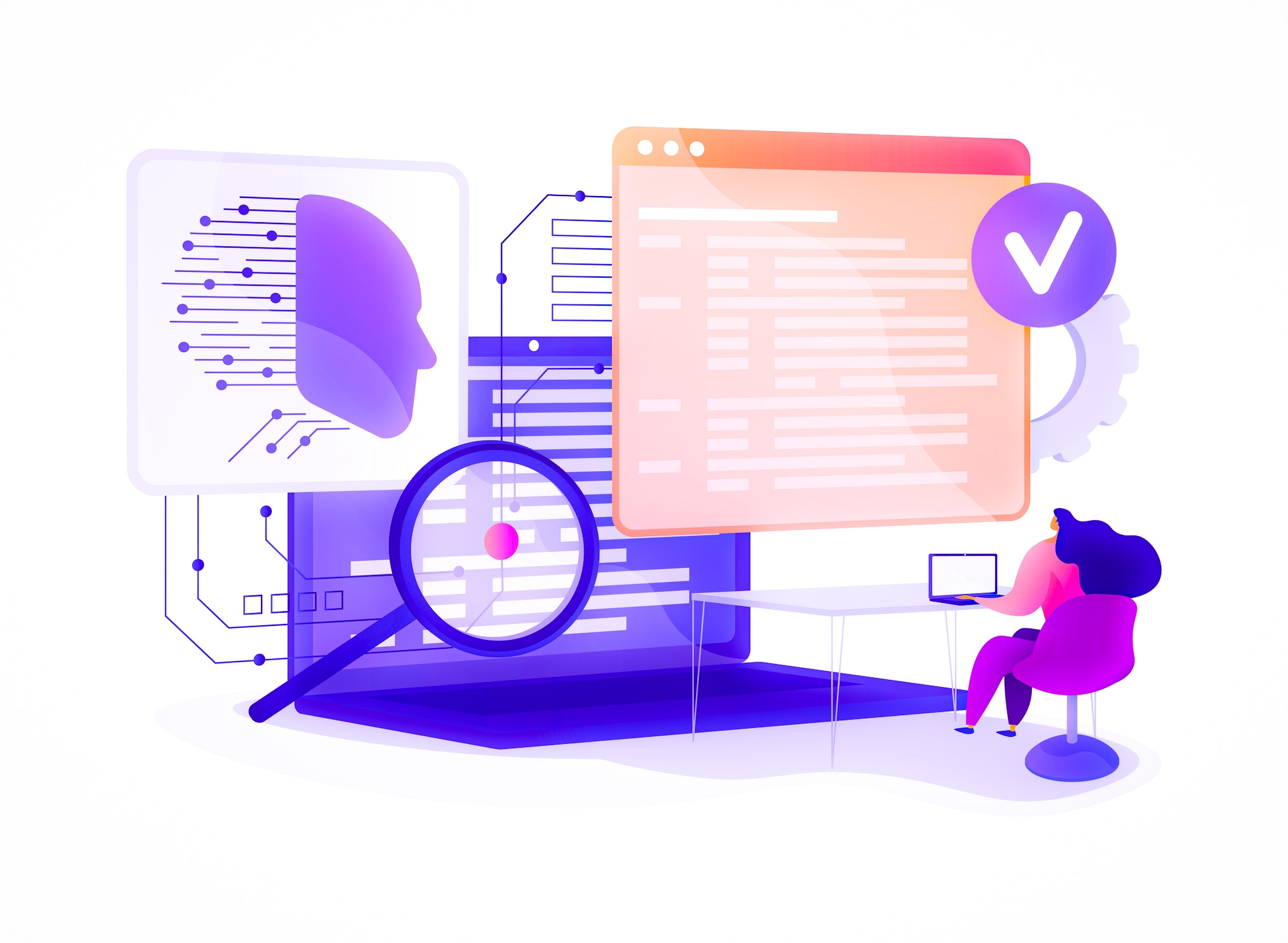 expert is using software and AI